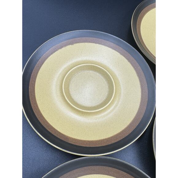 Vintage Arrow Stone Japan Cups & Saucers Set of 4– Mid Century Japanese - Picture 4 of 10